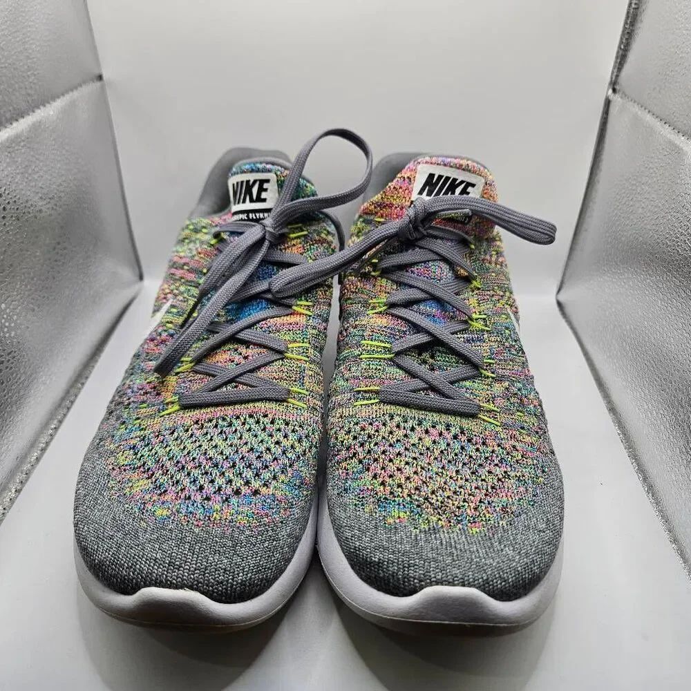 Nike Lunarepic Flyknit 2 Size 9.5 Men Running Shoes Gray